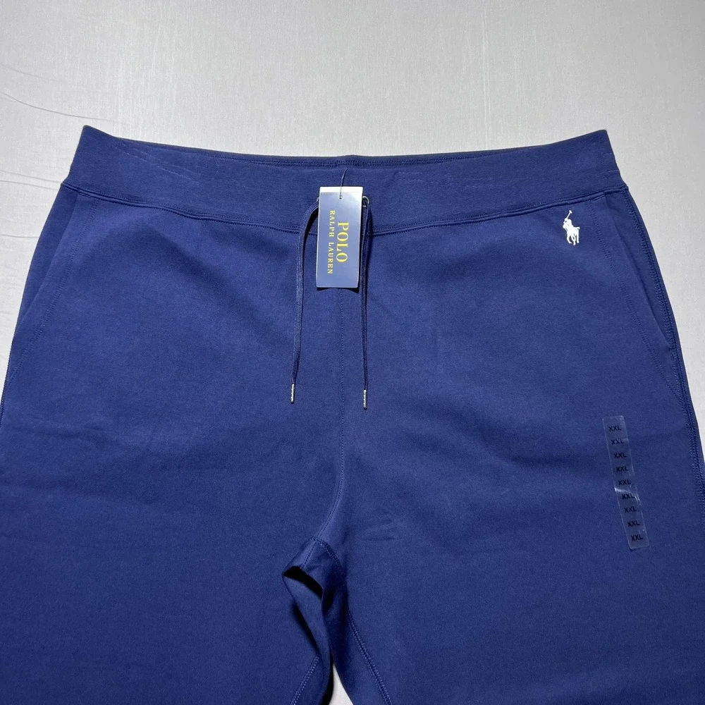 Polo Ralph Lauren Double‎ Knit Jogger Sweatpants Mens 2XL Navy Blue Fleece